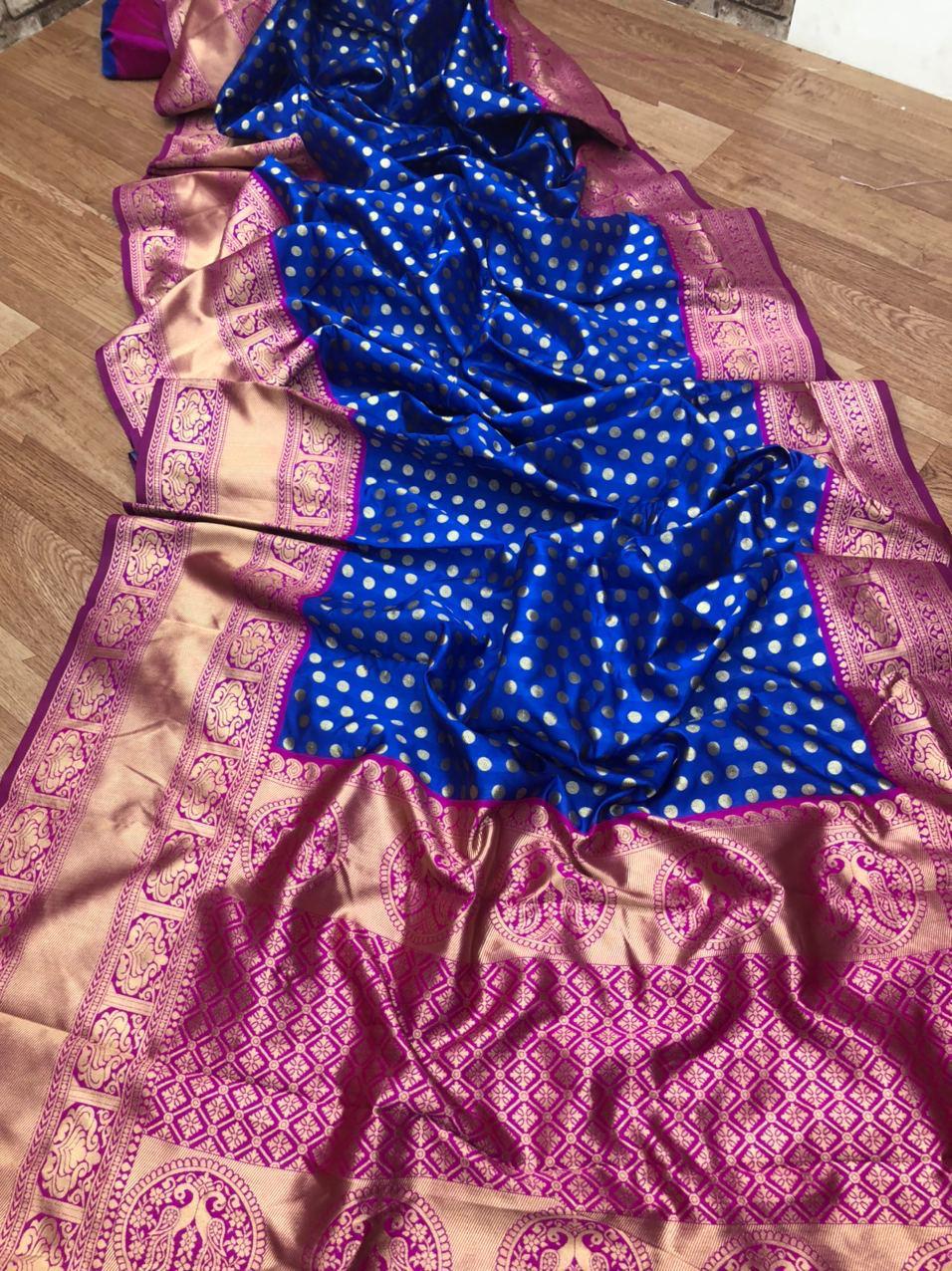 Blue Silk Saree for Bride