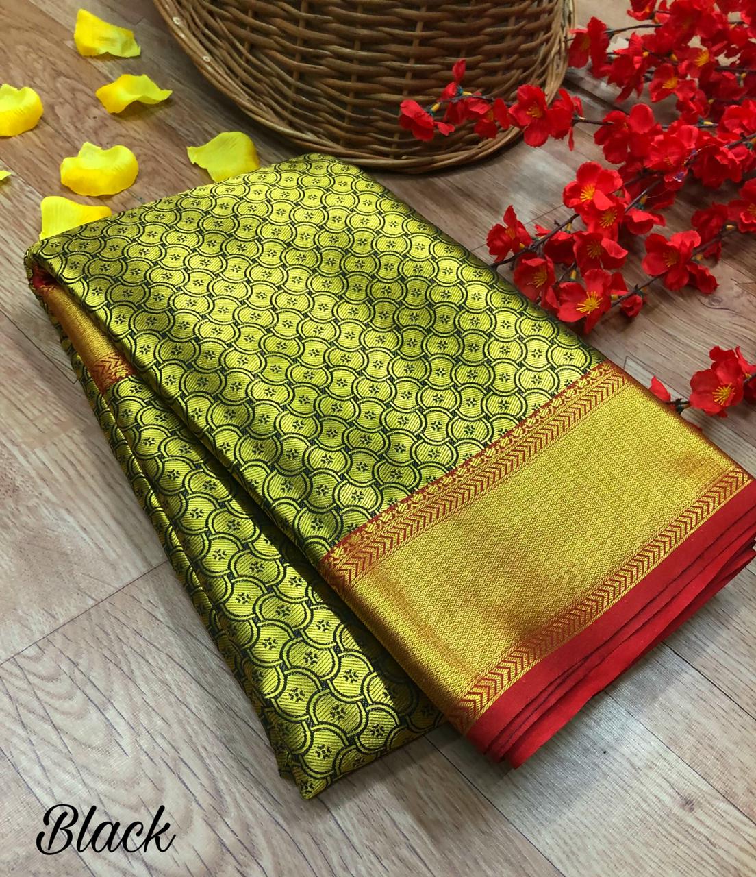 Kanjivaram Soft silk Pure zari weaving Saree
