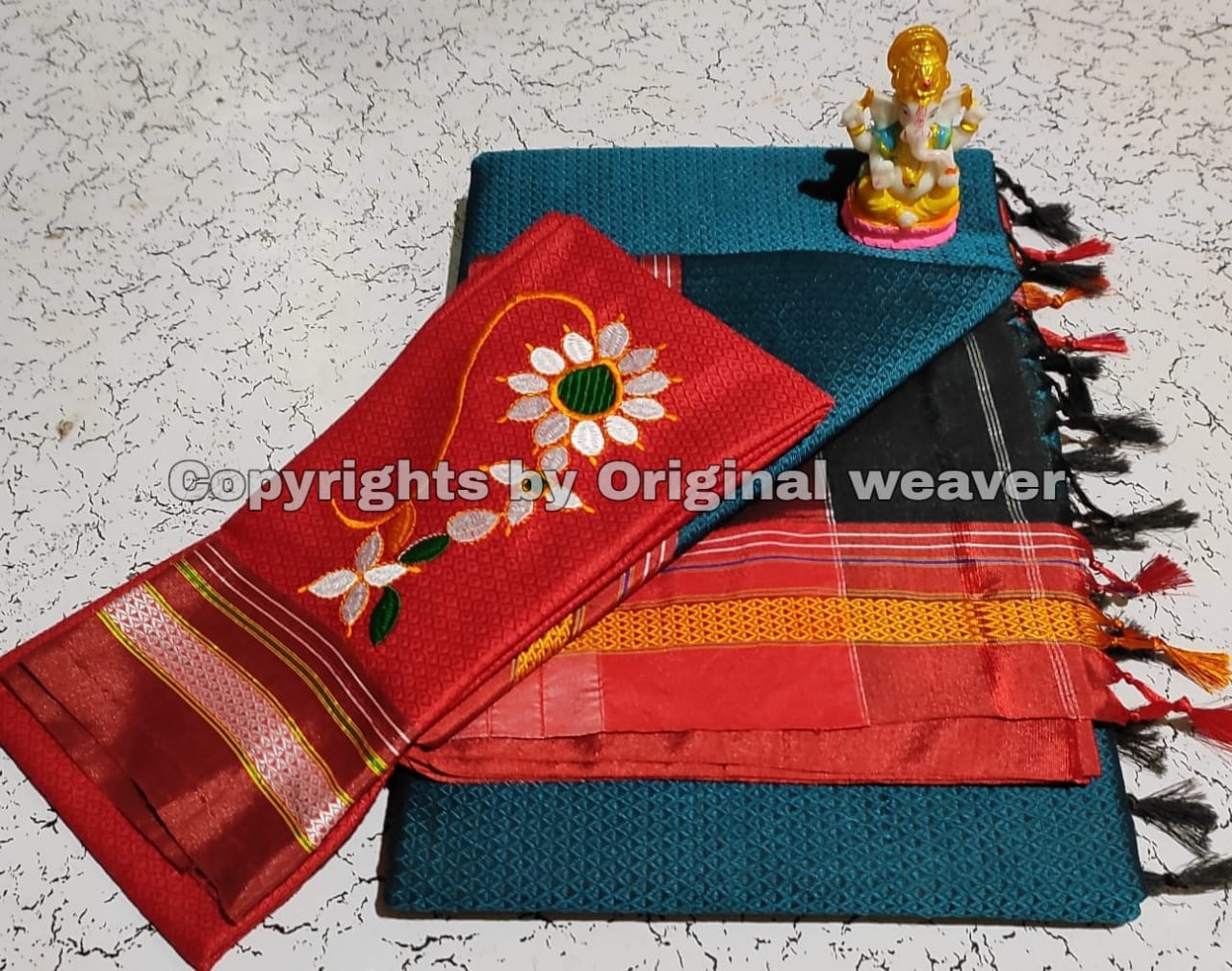 Buy Khun Saree Online with Nath work Blouse