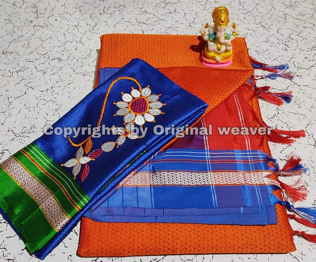 Buy Khun Saree Online with Nath work Blouse