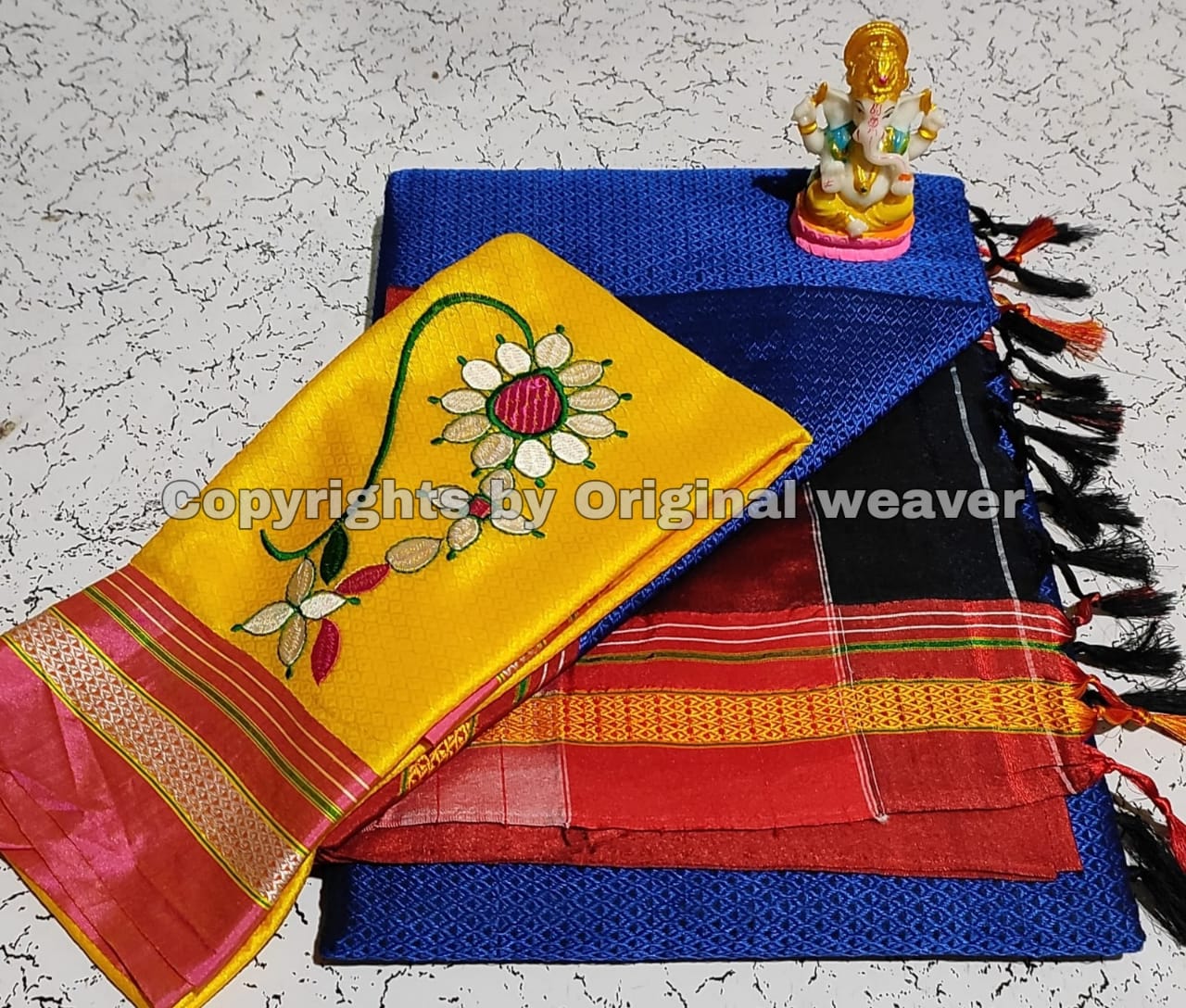 Buy Khun Saree Online with Nath work Blouse