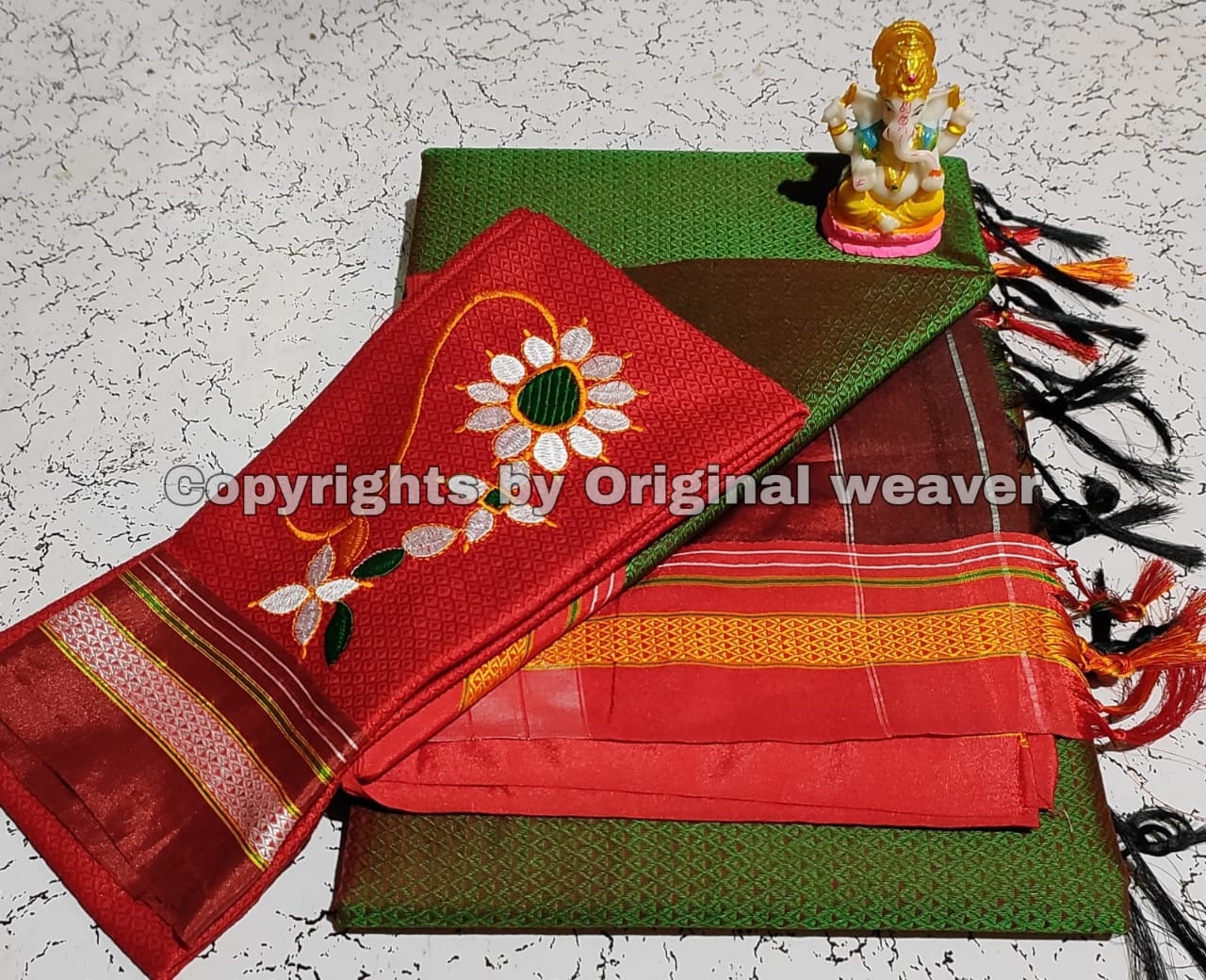 Buy Khun Saree Online with Nath work Blouse