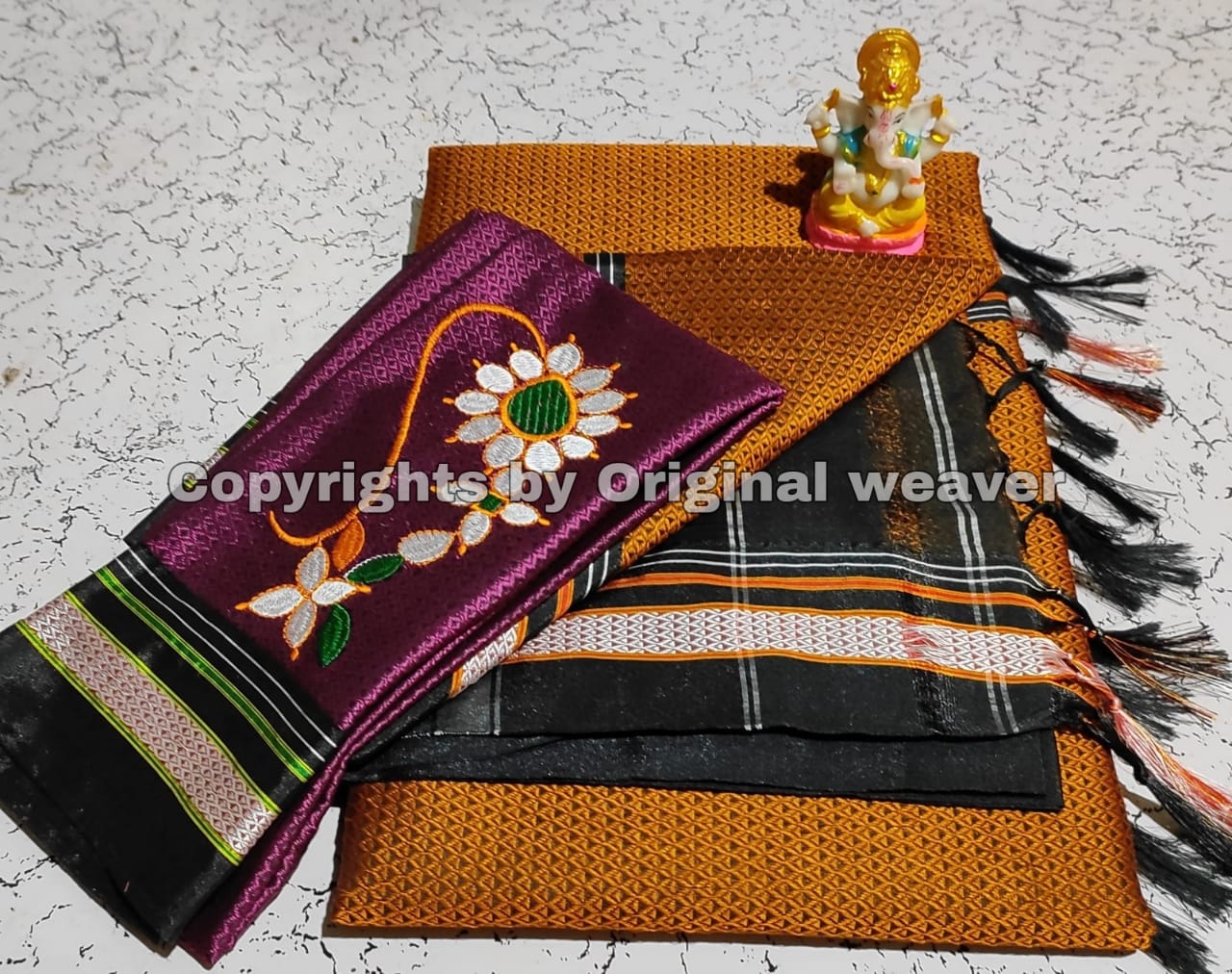 Buy Khun Saree Online with Nath work Blouse