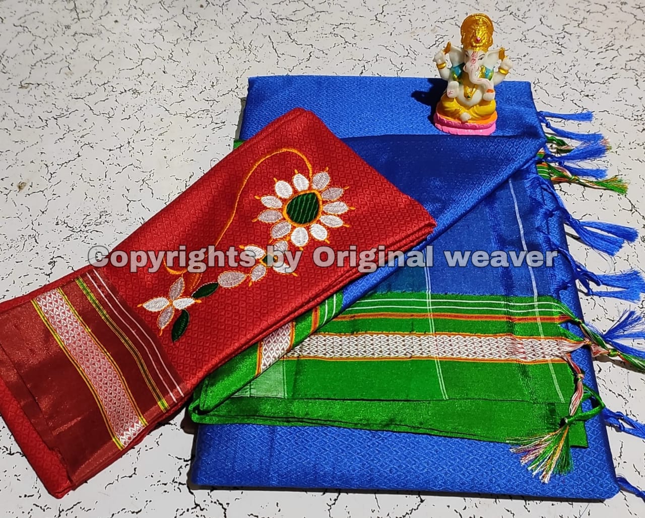 Buy Khun Saree Online with Nath work Blouse