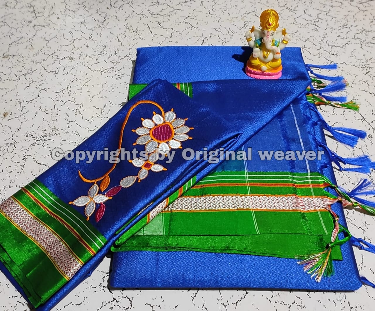 Buy Khun Saree Online with Nath work Blouse
