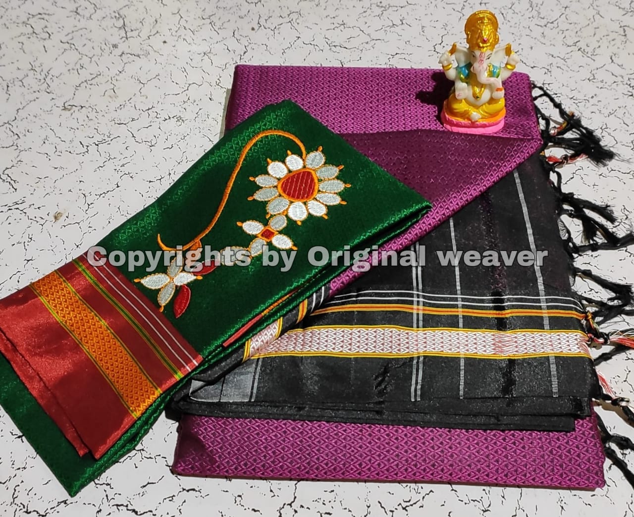 Buy Khun Saree Online with Nath work Blouse