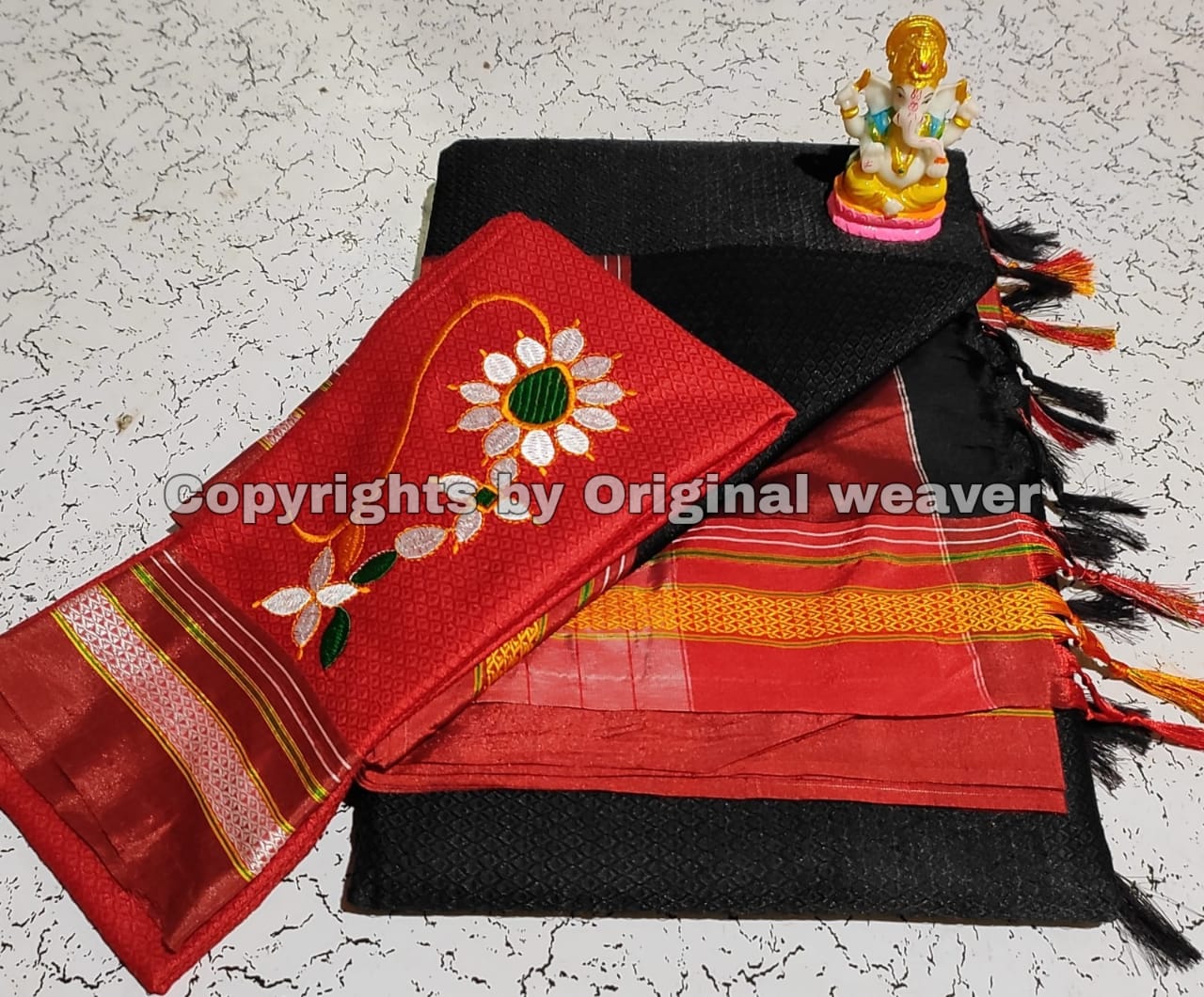 Buy Khun Saree Online with Nath work Blouse