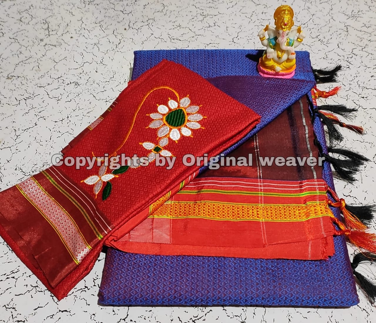Buy Khun Saree Online with Nath work Blouse