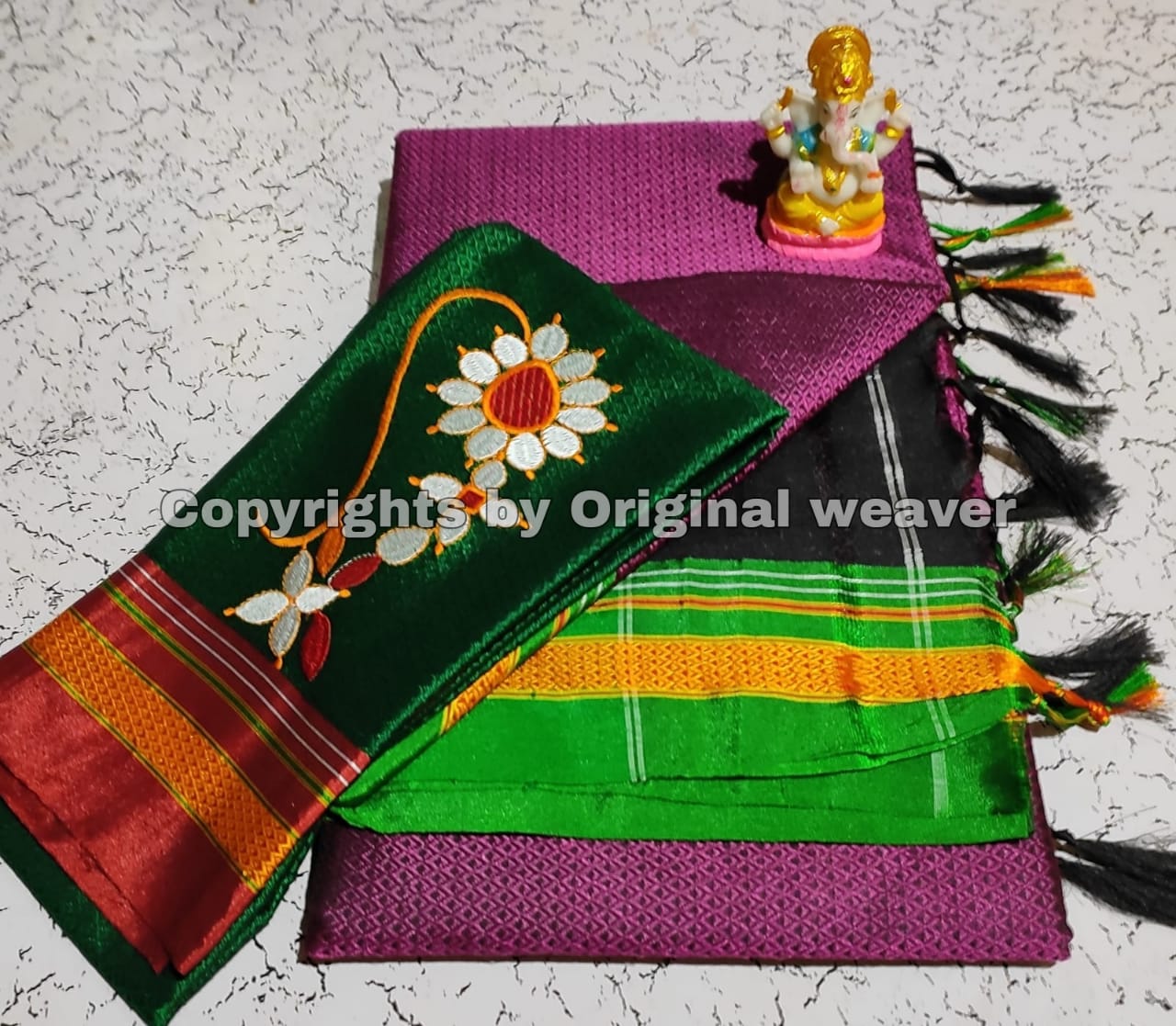 Buy Khun Saree Online with Nath work Blouse
