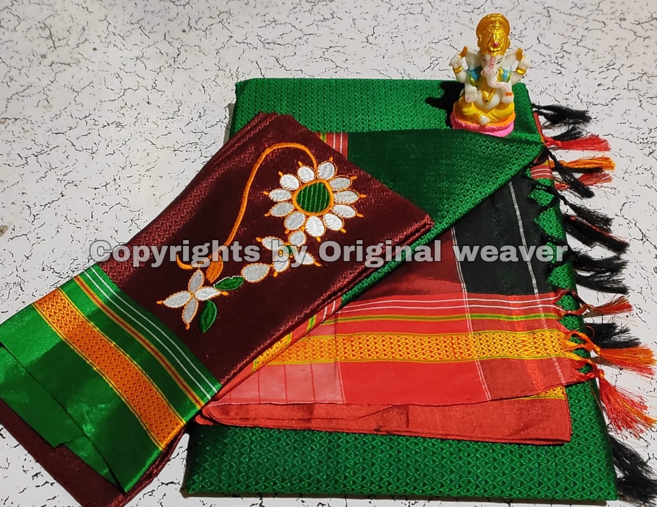 Buy Khun Saree Online with Nath work Blouse