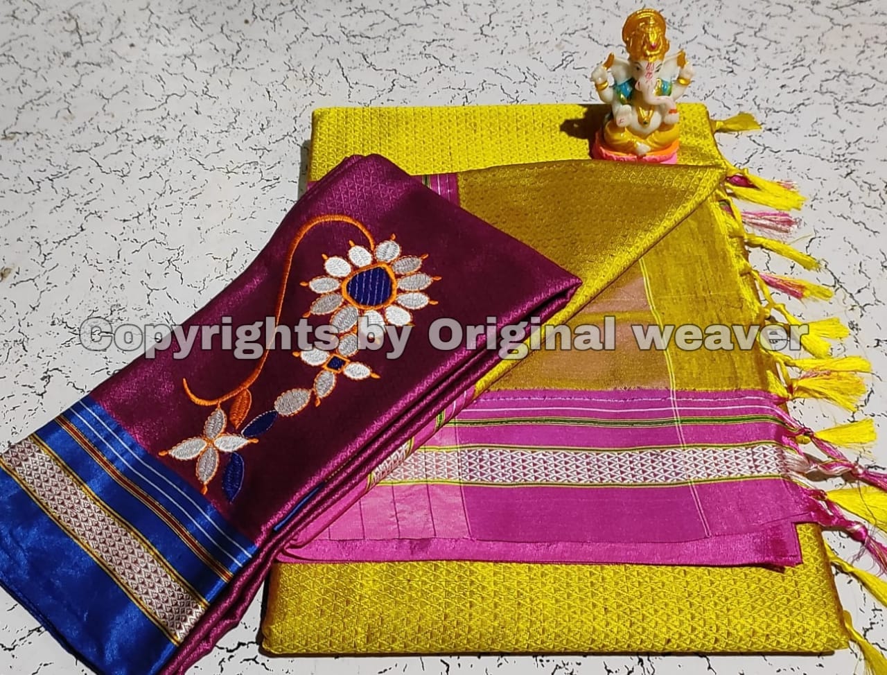 Buy Khun Saree Online with Nath work Blouse