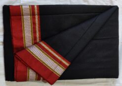 Black color Resham Blended cotton khan Saree