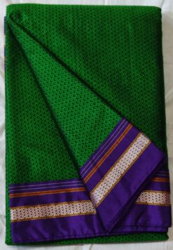 Green Resham Blended cotton khan Saree