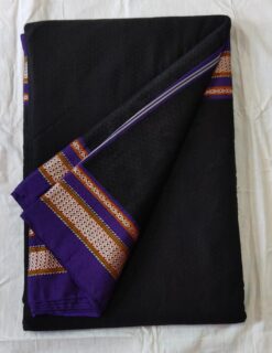 Black color Resham Blended cotton khan Saree