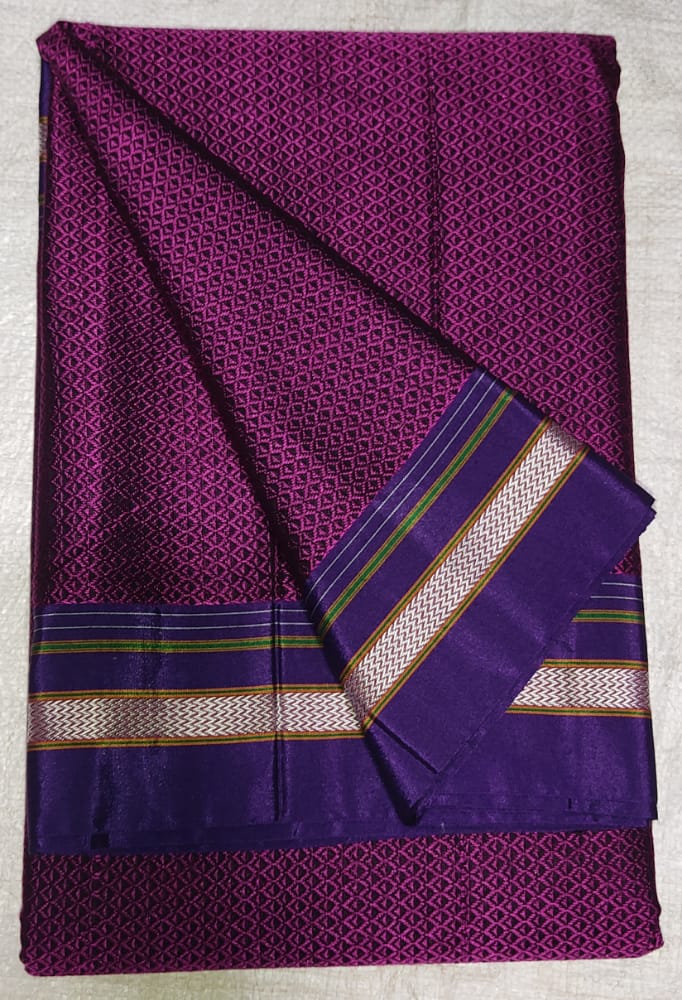 Resham Blended cotton Plain khan Saree