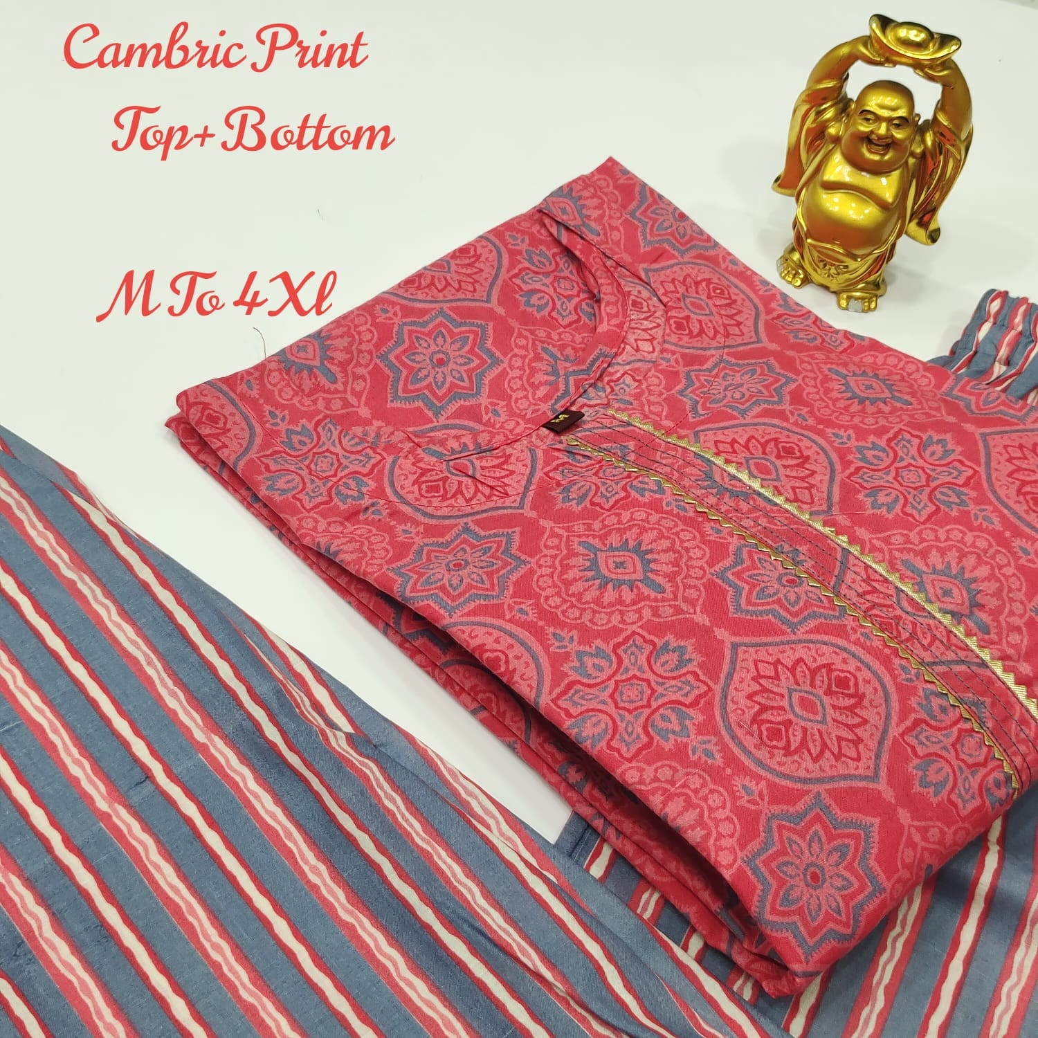 Jaipuri cotton Kurti with Pant