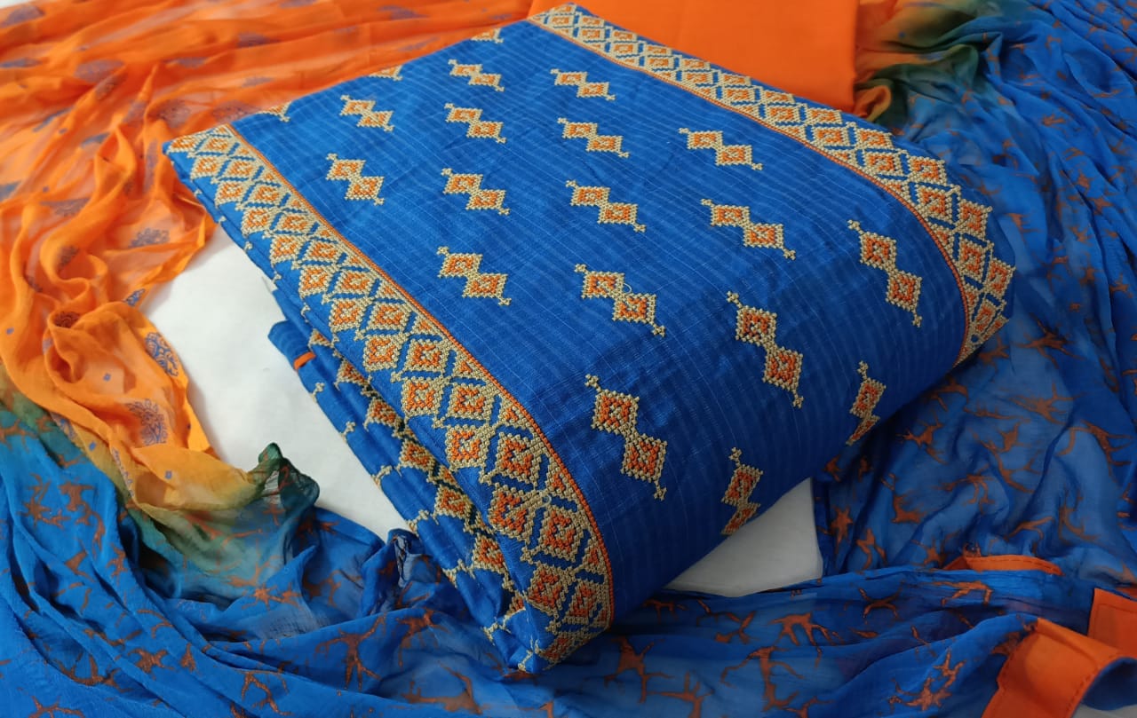 Chanderi Silk Dress Material