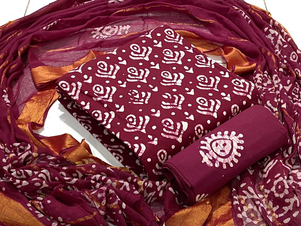 Fancy Batik Print  Dress Material