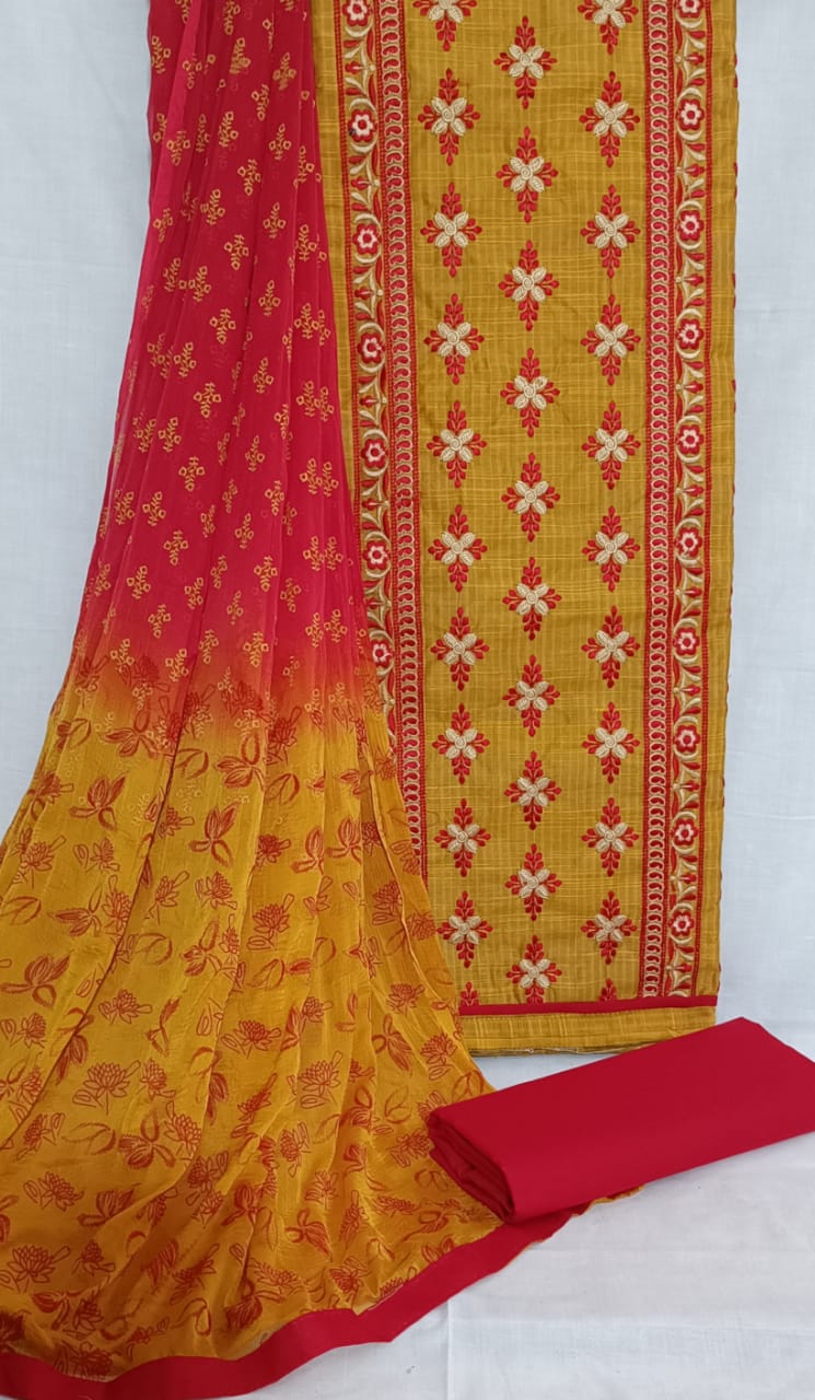 Chanderi Silk Dress Material