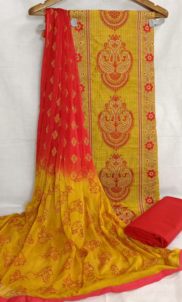 Chanderi Silk Dress Material