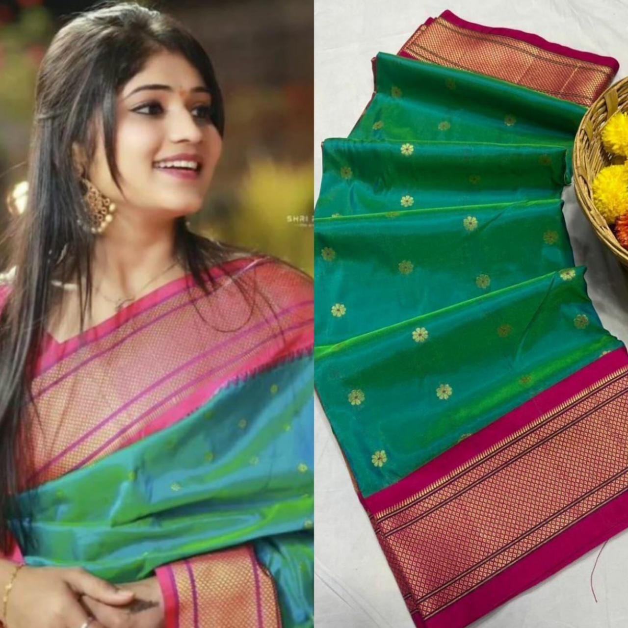 Chandrika Kadiyal Paithani Saree