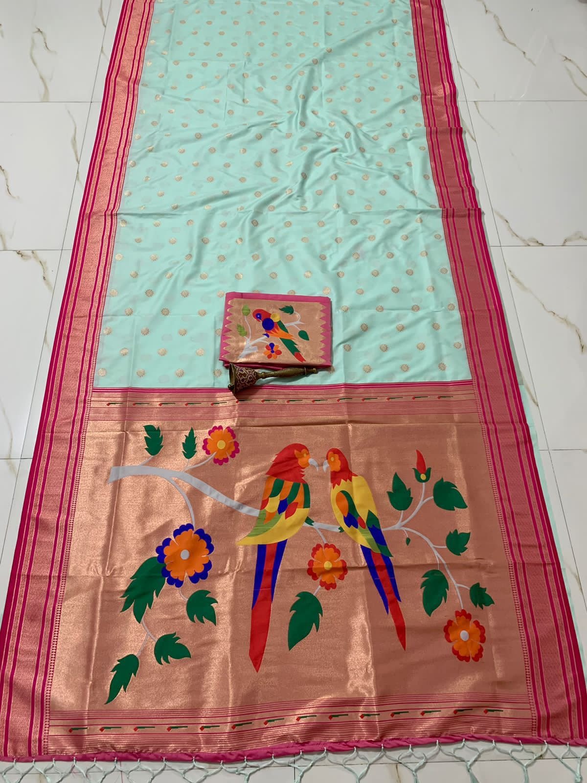 Latest Pure Soft  Kanjivaram  Paithani Silk Saree