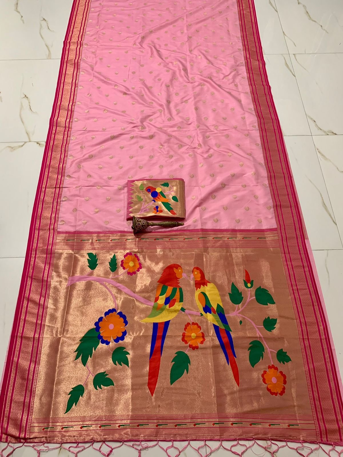 Latest Pure Soft  Kanjivaram  Paithani Silk Saree