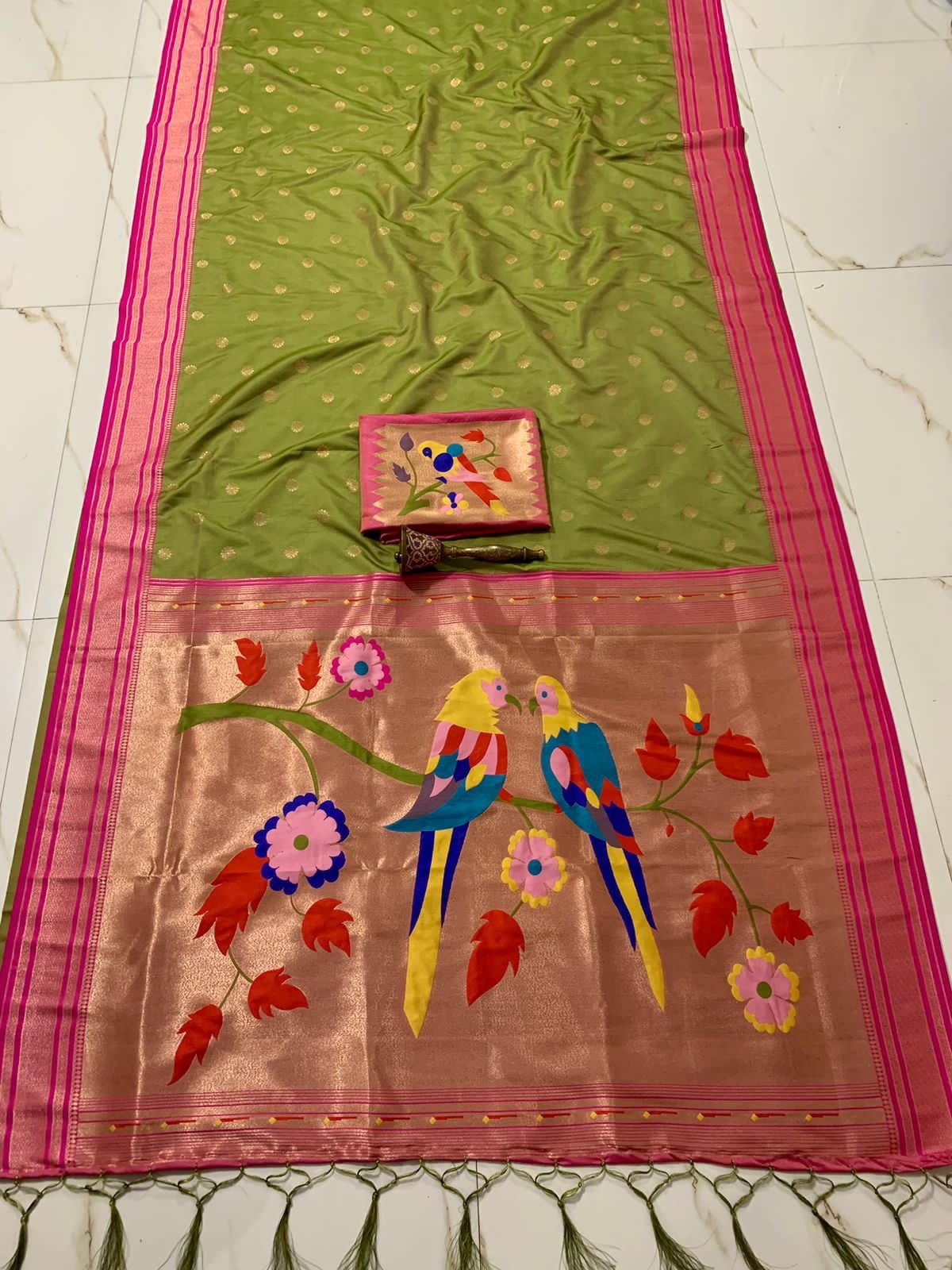 Latest Pure Soft  Kanjivaram  Paithani Silk Saree