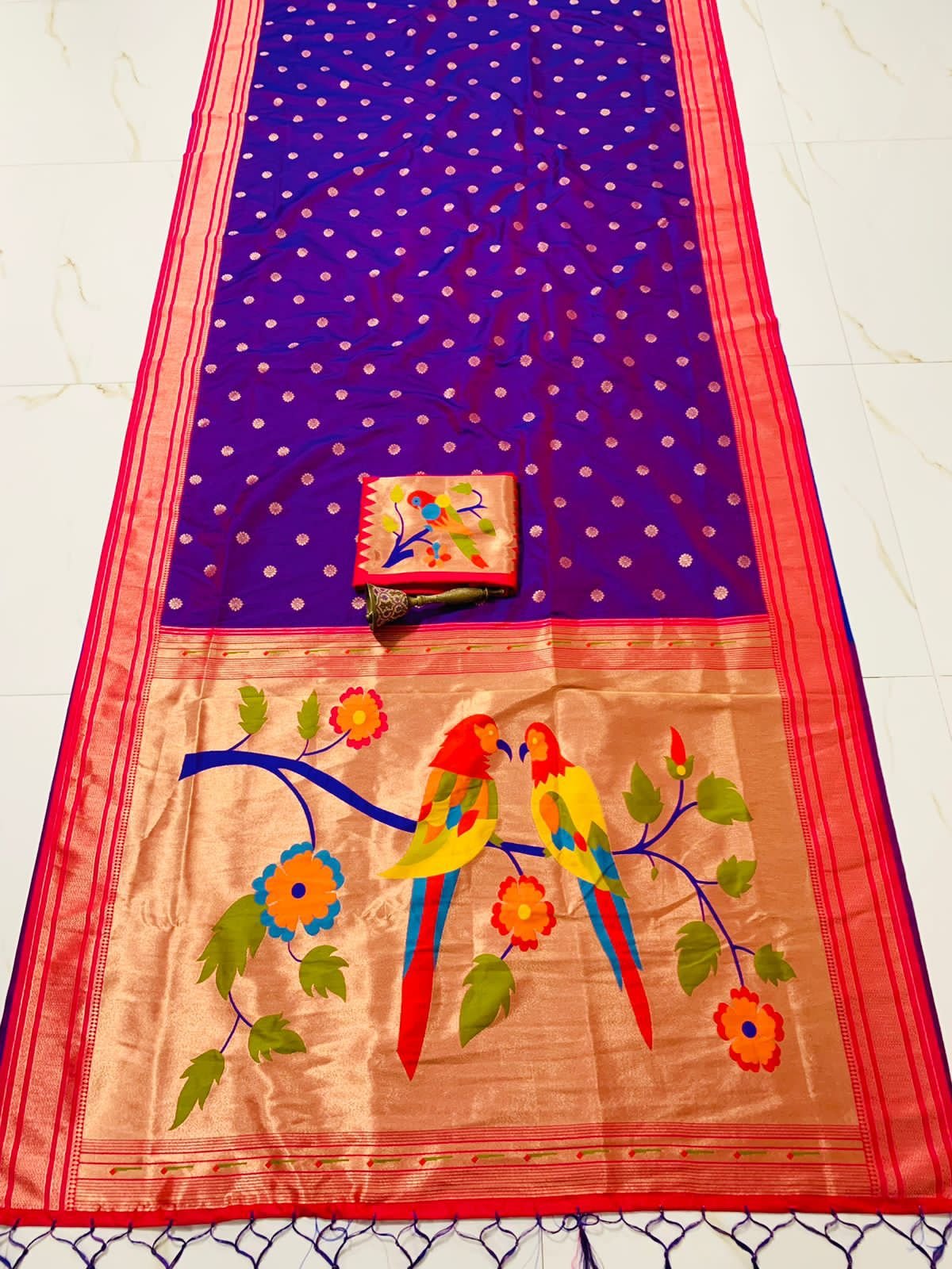 Latest Pure Soft  Kanjivaram  Paithani Silk Saree