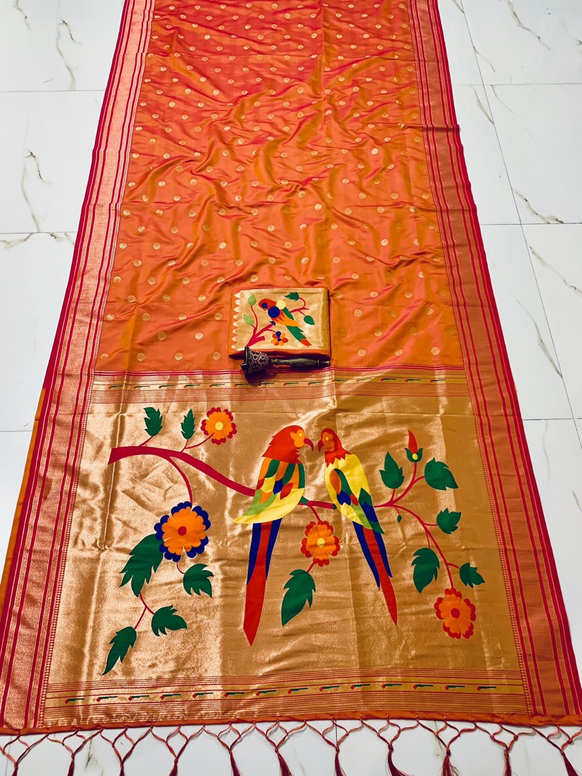 Latest Pure Soft  Kanjivaram  Paithani Silk Saree