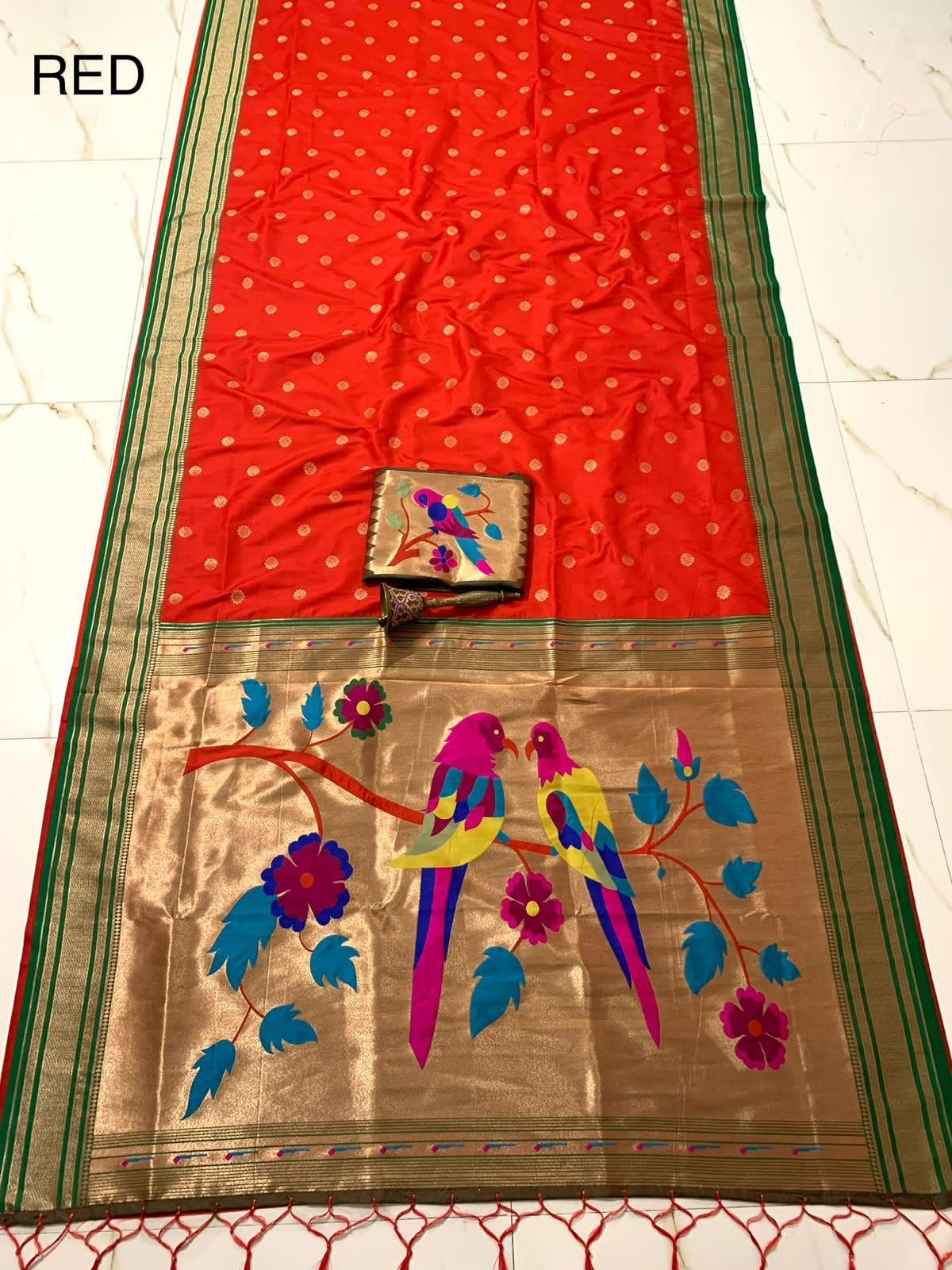 Latest Pure Soft  Kanjivaram  Paithani Silk Saree