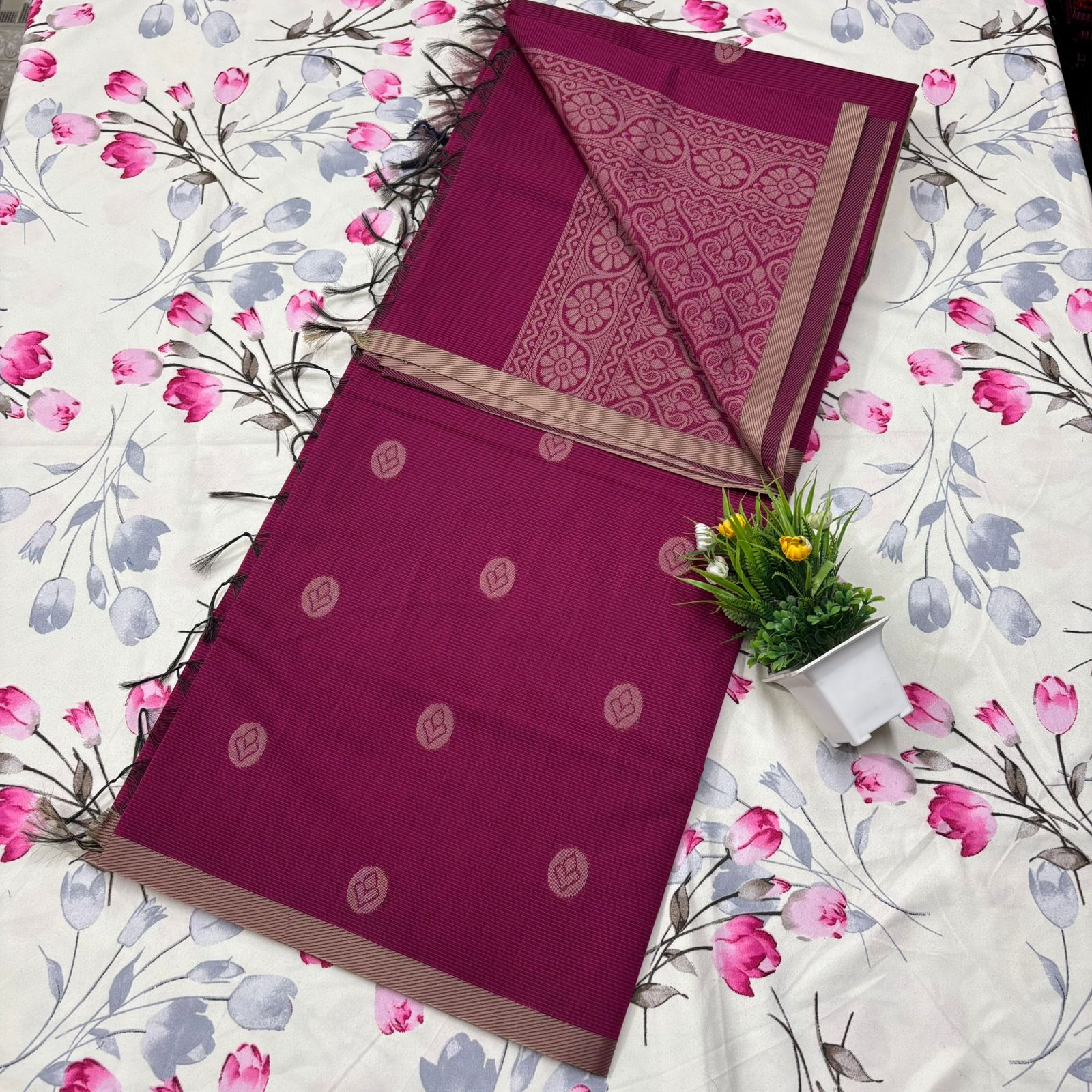 Kota Stripes Cotton Saree