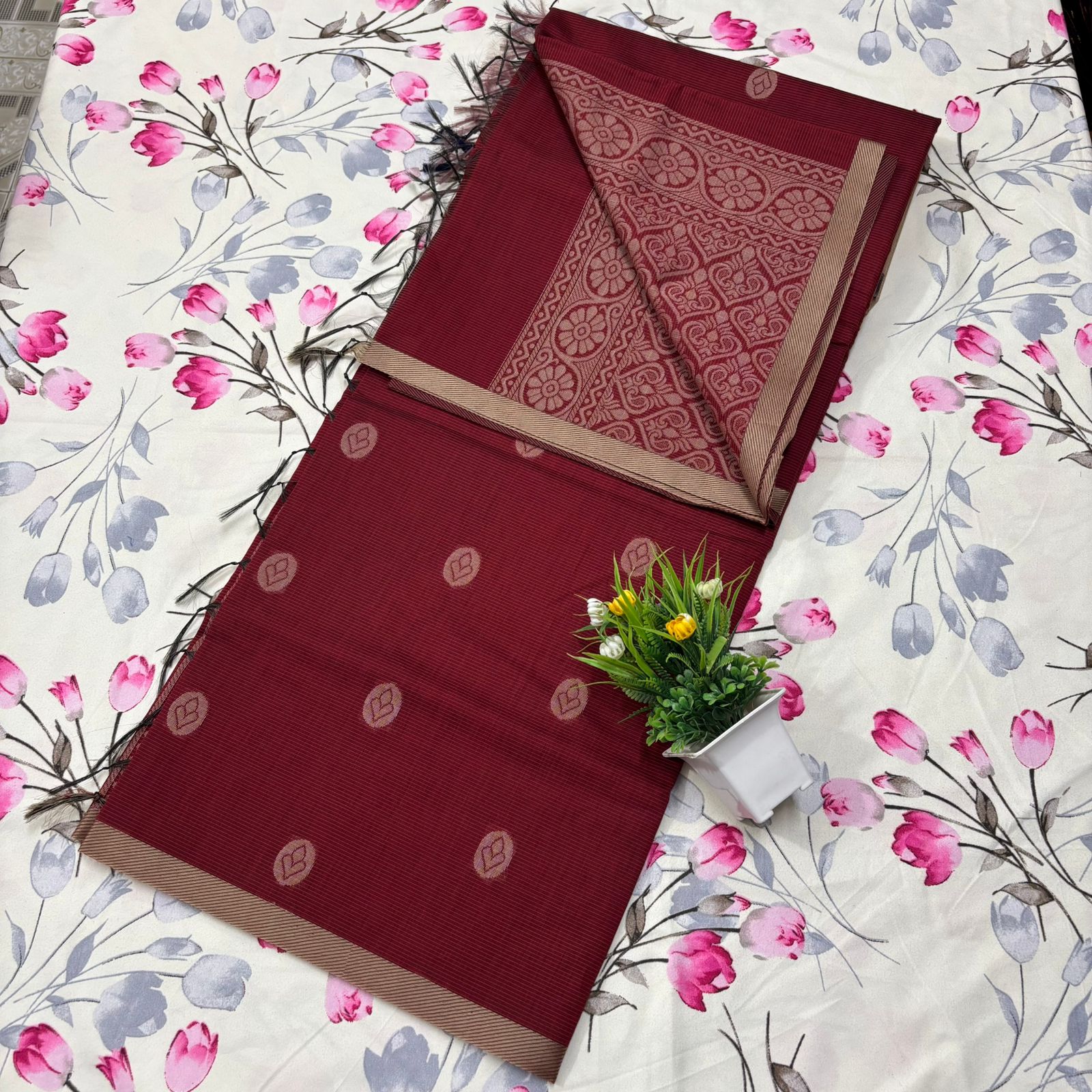 Kota Stripes Cotton Saree