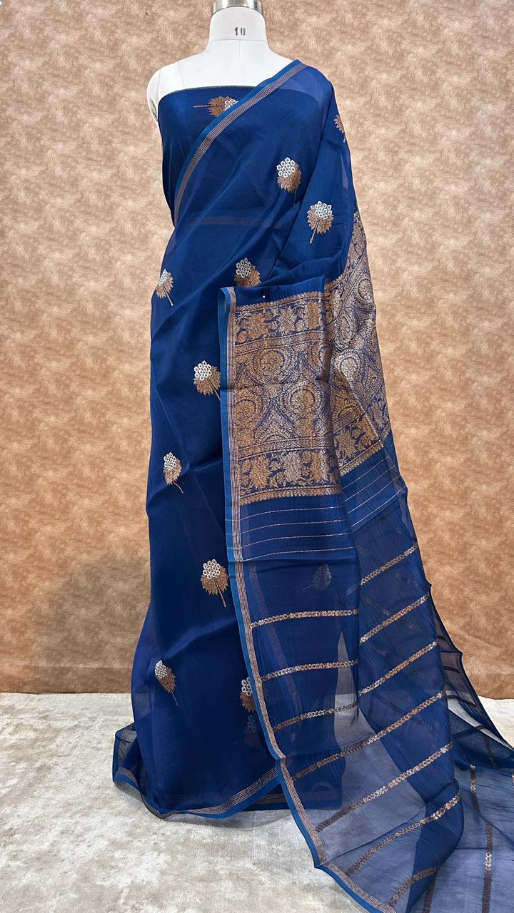 Pure Handloom banarasi kora Silk Saree