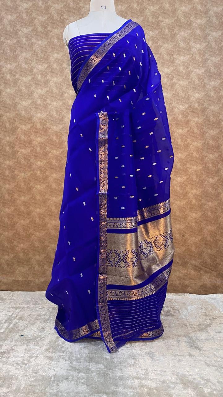 Pure Handloom banarasi kora Silk Saree