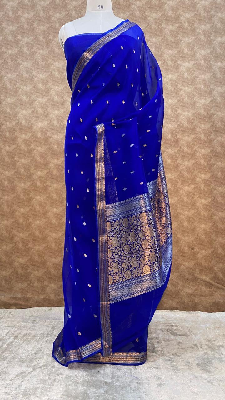 Pure Handloom banarasi kora Silk Saree